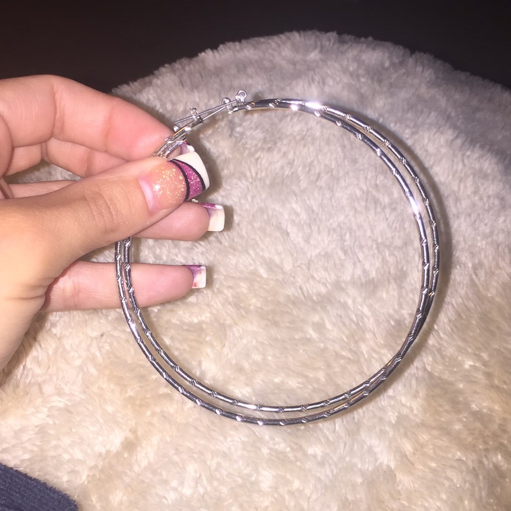 Very large hoop earrings